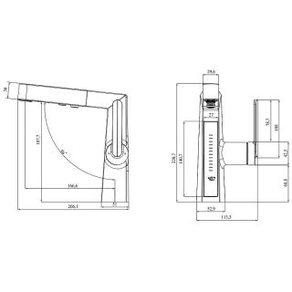 Смеситель для раковины Black&White Sky Day 3029GM оружейная сталь